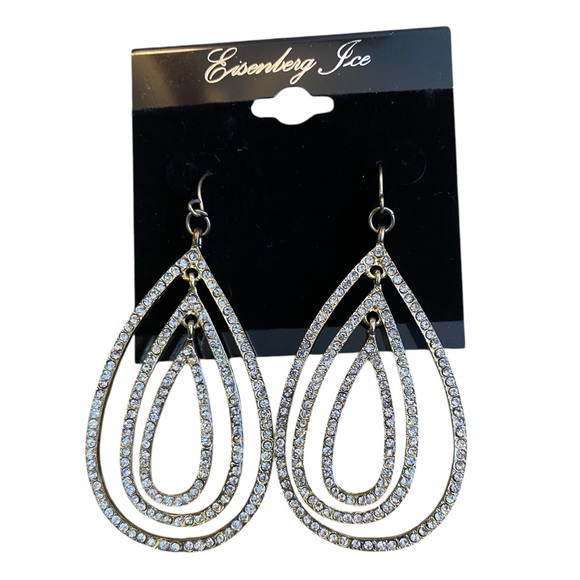 eisenberg ice Jewelry - NWT Eisenberg Ice From Nordstrom Rhinestone Accented Teardrop Earrings